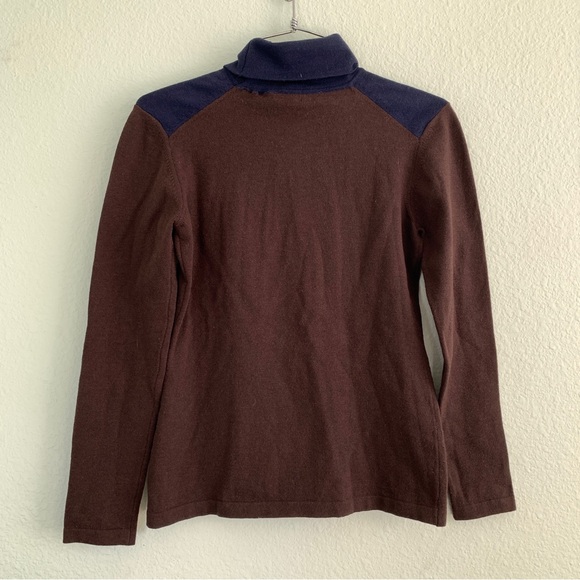 ROBERTA DI CAMERINO vintage Italian designer wool blend turtleneck sweater S - Picture 5 of 12